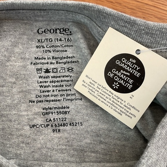 George New NWT Long Sleeve Grey Explorer Polar Bear Mountain T-Shirt Boy XL - Picture 3 of 4